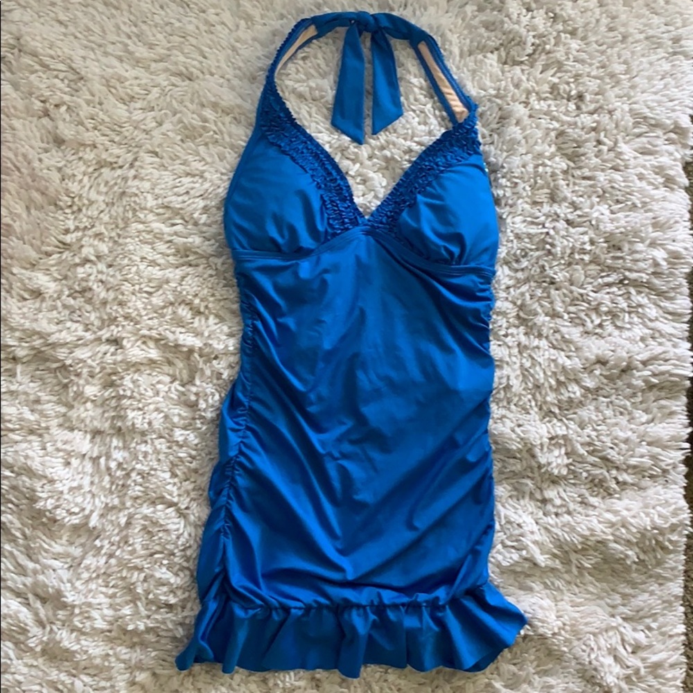 Blue One Piece Bathing Suit